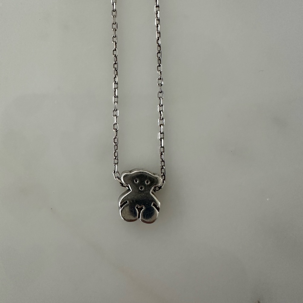 Adorable Silver Bear Necklace